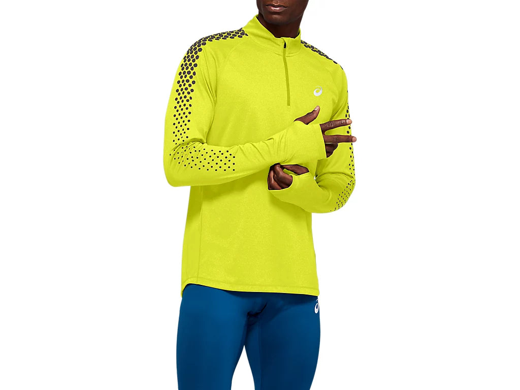 Asics - Men's LS 1/2 ZIP TOP | Sour Yuzu/Dark Grey