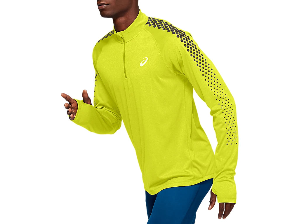 Asics - Men's LS 1/2 ZIP TOP | Sour Yuzu/Dark Grey