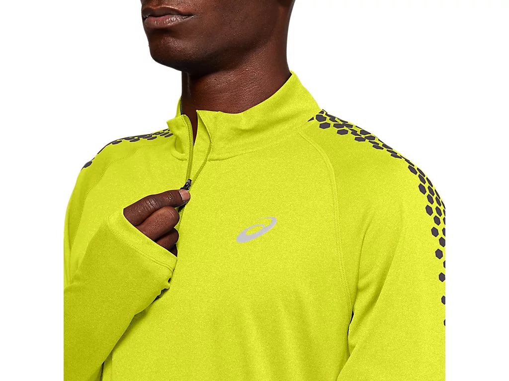 Asics - Men's LS 1/2 ZIP TOP | Sour Yuzu/Dark Grey