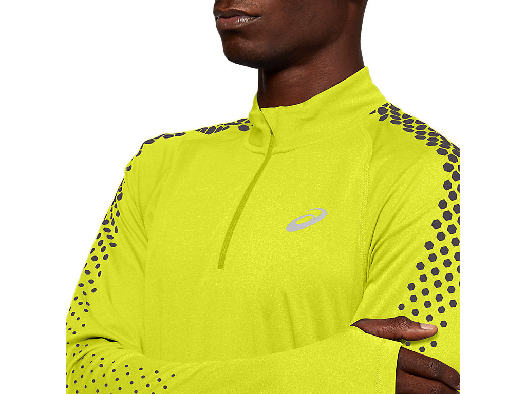 Asics - Men's LS 1/2 ZIP TOP | Sour Yuzu/Dark Grey